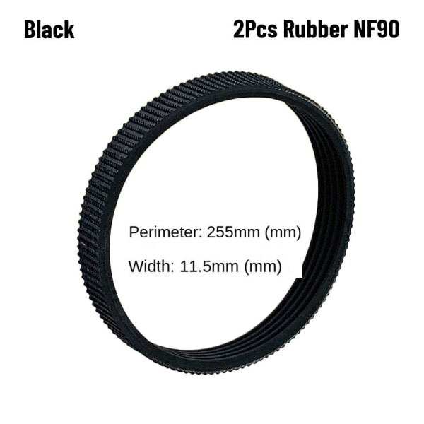 Elektrisk drivrem Drivrem SORT 2STK GUMMI NF90 2STK Sort Black 2Pcs Rubber NF90-2Pcs Rubber NF90