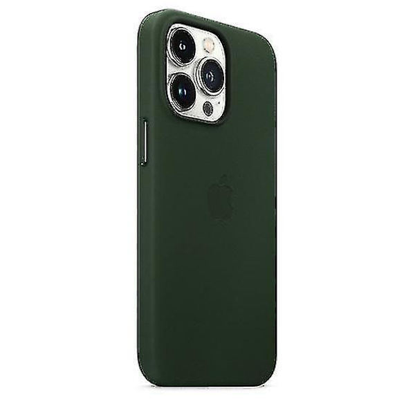 Læder Telefon Cover til Iphone 13 Pro Læder Cover med Magsafe [qb] Sequoia Green