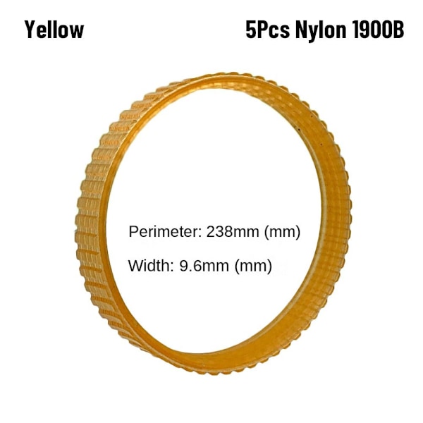 Sähkökäyttöinen hihnavetohihna KELTAINEN 5KPL NYLON 1900B 5KPL Keltainen Yellow 5Pcs Nylon 1900B-5Pcs Nylon 1900B