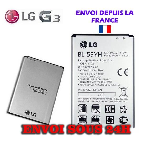 Original battery BL-53YH (3.8V - 3000mAh) for LG G3 (D855)