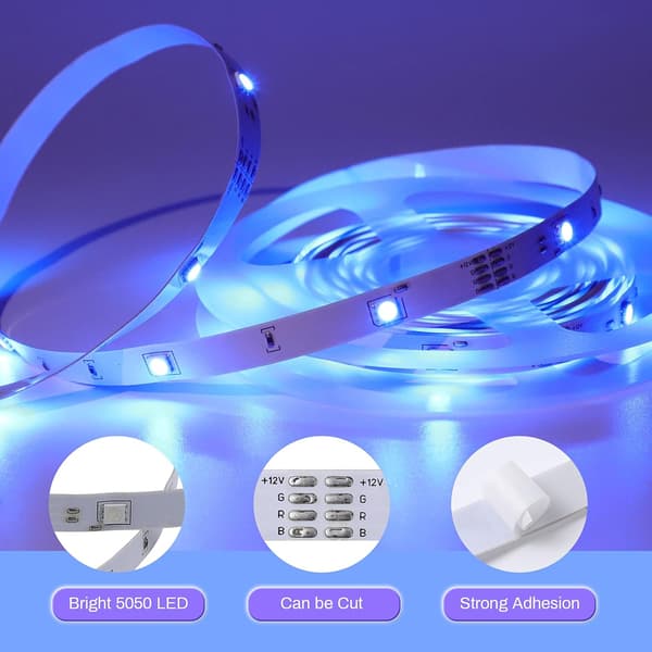 LED-Strips 15M Bluetooth 12V RGB LED-Strips Styres af APP 16 colors 15Meter+44key-