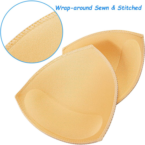 Parit Rintaliivien Täyte, Irrotettava Urheilurintaliivin Kuppi Kolmio 4 Paria Hieronta Beige 4 Pairs Massage Beige C/D