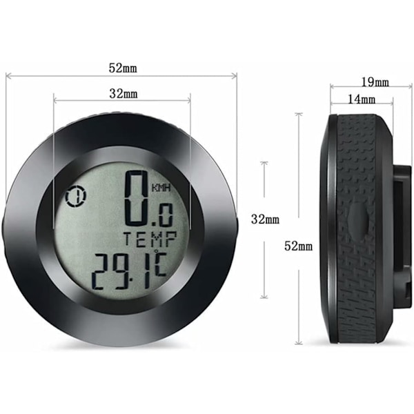 Multifunktionel Trådløs Trefarvet Baggrundsbelyst Computer Speedometer, Udendørs Vandtæt Cykel Cykel Pedometer Speedometer