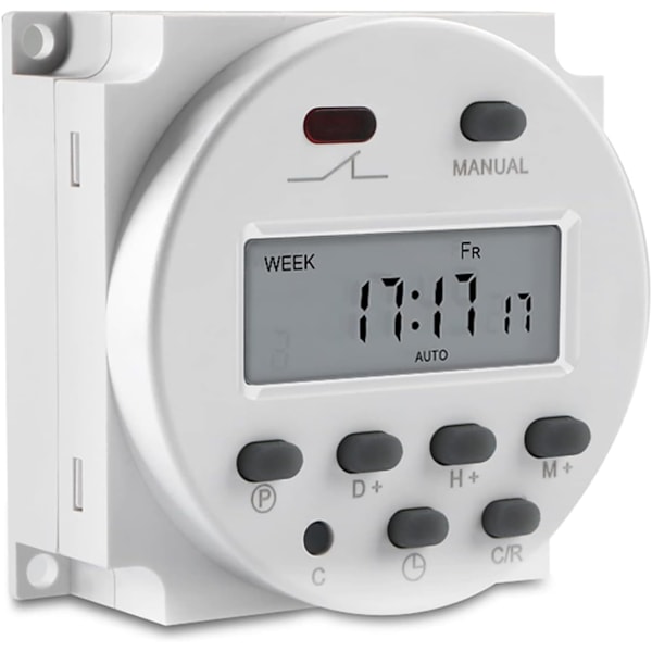CN101A DC 12V Programmerbar Digital LCD-timer LCD-skjerm Digital LCD-strømuketimer Relékontroll Sunmostar