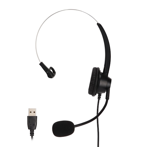 H360DUSB Enkeltsidet erhvervsh headset Sort støjreducerende USB erhvervsh headset til USB-interface