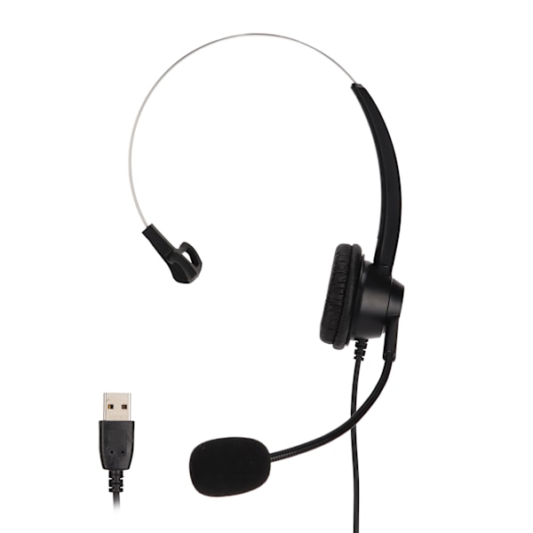 H360DUSB Single Ear Business Headset Black Noise Reduction USB Business Headset for USB interface