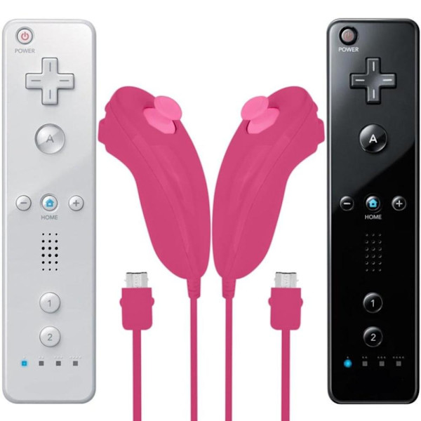 Wii Nunchuck Controller, 2-pak erstatning Nunchuk Controller