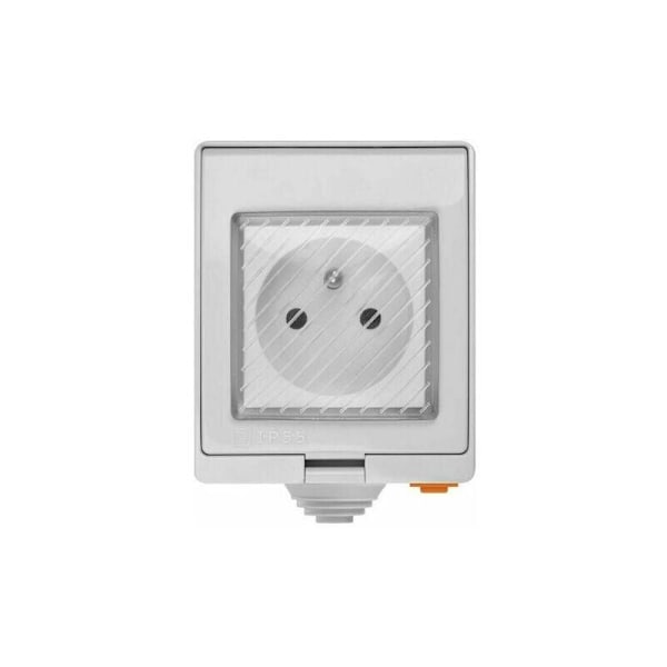 S55 TPE-FR 16A Utomhus Smart Socket, IP55 Vattentät WiFi-ansluten Eluttag, Kompatibel med Android & iOS, Fjärrkontroll, Röststyrning, Tid