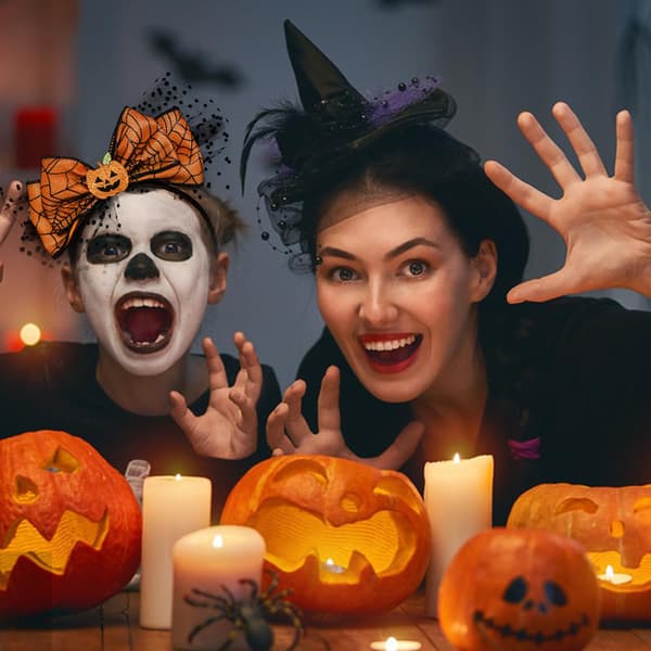 Gresskarhodeplagg høsthodeplagg blonde gul sløyfe design julerollespill fotorekvisitter hodeplagg gave kvinner jente Halloween hodeplagg
