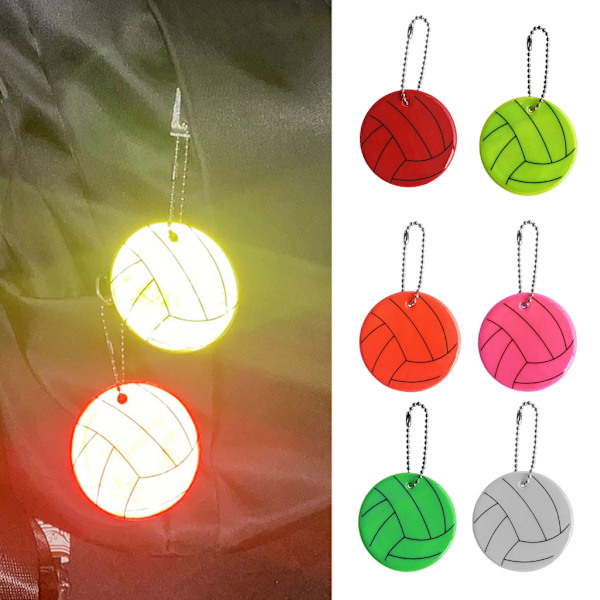 Sikkerhetsreflektor anheng, nøkkelring, nattsikkerhetsreflektor, reflektoranheng for barn, reflektor til skolebag Orange 0.03