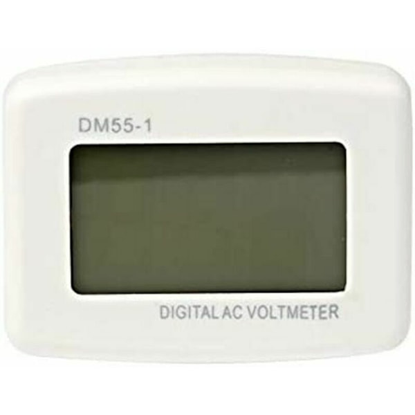 Sininen taustavalaistu digitaalinen LCD-jännitteenmittari 220V, EU-pistokkeen jännitteen testauspaneeli, DM55-1 AC 80-300V ——,