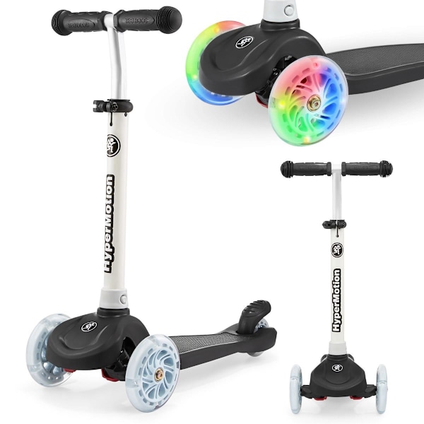 TRINGO trehjulet balance scooter, 3-8 år - sort + lysende LED hjul[qb] Black