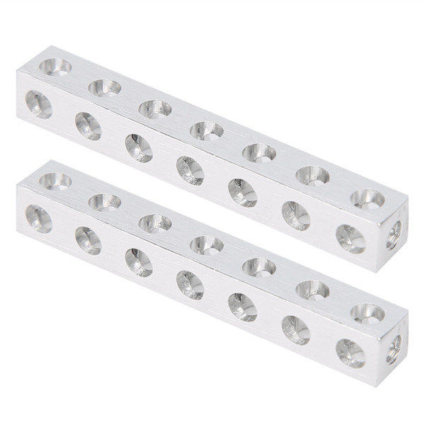 2 kpl 7-reikäinen neliöputki 3106-0007-0056 Robotin rakenneosan lisävarusteet 8 x 8 x 56 mm