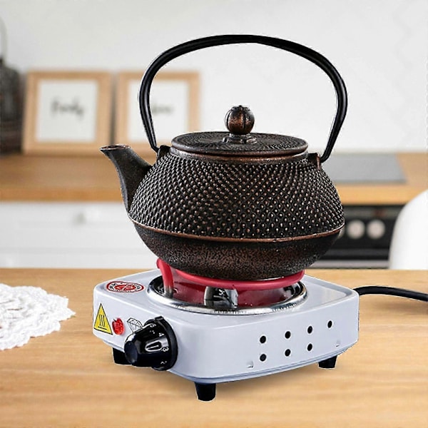 Portabel Elektrisk Värmeplatta med Indikeringslampor Praktisk Spis[qb] Single 500W White