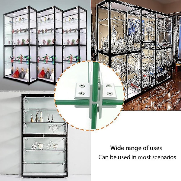 Aluminiumlegering Glasklämma Fäste Korrosionsbeständig Lämplig För Glas Akryl Trä T-formade Tre Klämmor