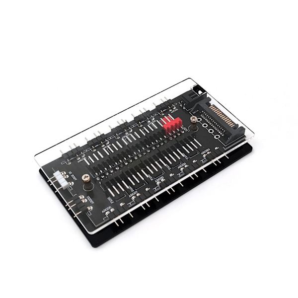 ARGB 5V 3-stifts splitterhubb PWM temperaturkontroll och synkronisering för PC-fläkt och LED-remsa fjärrkontroll