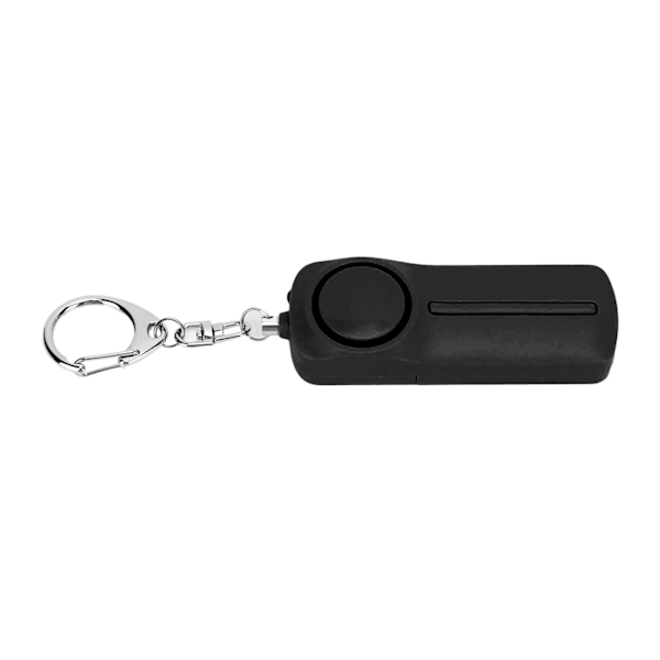 Mini personlig alarm nøkkelring med 130dB høy sirene sikkerhet selvbeskyttelsesenhet nødalarm for eldre kvinne svart