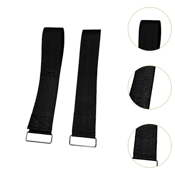 2x fodstropper til romaskine, træningsudstyr til sport, motion, mænd, kvinder, LGL sort Black 60cm