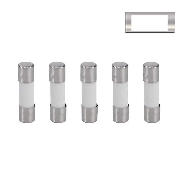 5 stk. 5x20mm 6.3a langsom keramisk sikring T6.3a 250v
