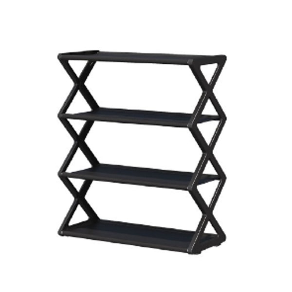 Skoreol 4 niveauer DIY smal smal fritstående skoopbevaring T black 49.5*42*18.5cm