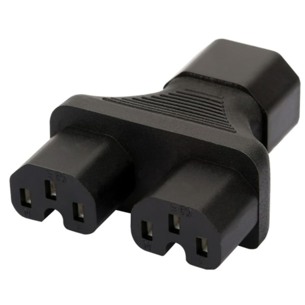 IEC320 C14 till Dual IEC320 C13/C15/Nema 5-15R Strömadapter 3 Terminaler Strömadapter Hane till Hona Ström null - C 0.07
