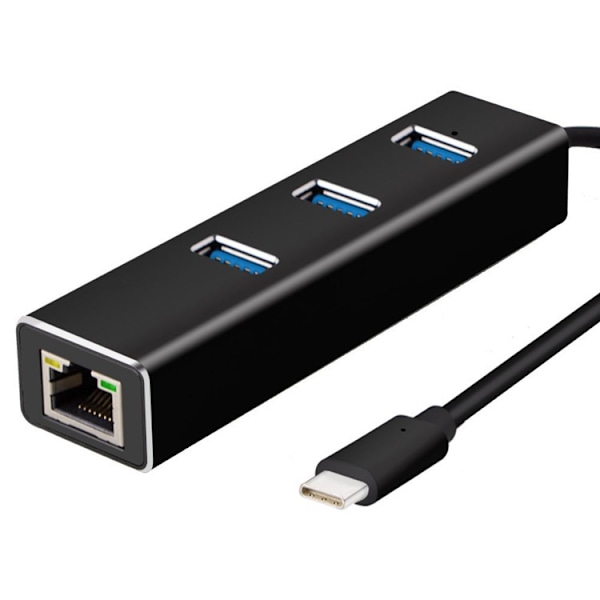 USB 3.0 Ethernet Hub, Aluminium USB Rj45 Adapter C Splitter