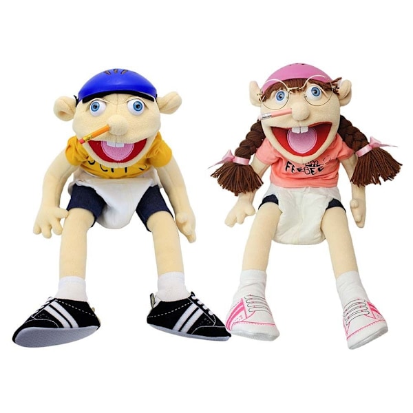 Jeffy Dock Puppet Jeffy Hand Puppet Cartoon Plysch Leksak Fylld Dock Girl