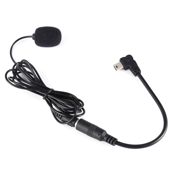 Svart 3,5 mm ekstern mikrofon klips på mikrofon + adapterkabel for GoPro Hero4 3/3+