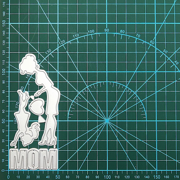 Mors dag lykønskningskort skæredøre DIY Scrapbooking prægning stencilform