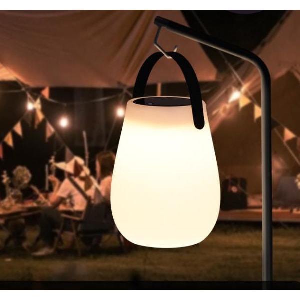 Bärbar USB-laddningsbar lampa, liten vattentät bordslampa för utomhusbruk - 16 ljusfärger, 6 ljusstyrkenivåer, typ C-laddare, 140*140*200mm, 1st