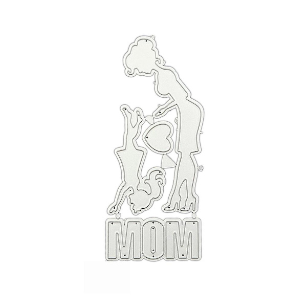 Mors dag lykønskningskort skæredøre DIY Scrapbooking prægning stencilform