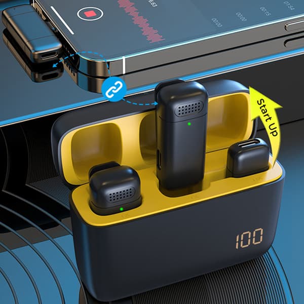 Langaton Bluetooth-Type-C-mikrofoni, hyvä äänenlaatu, ei kohinaa