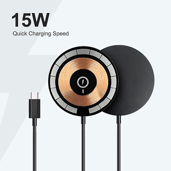 Induction Charger Magnetic Charger, 15w Fast Magnetic Wireless Charger Wireless Fast Charging Transparent Version For Iphone 14/14 Plus/14 Pro/14 Pro