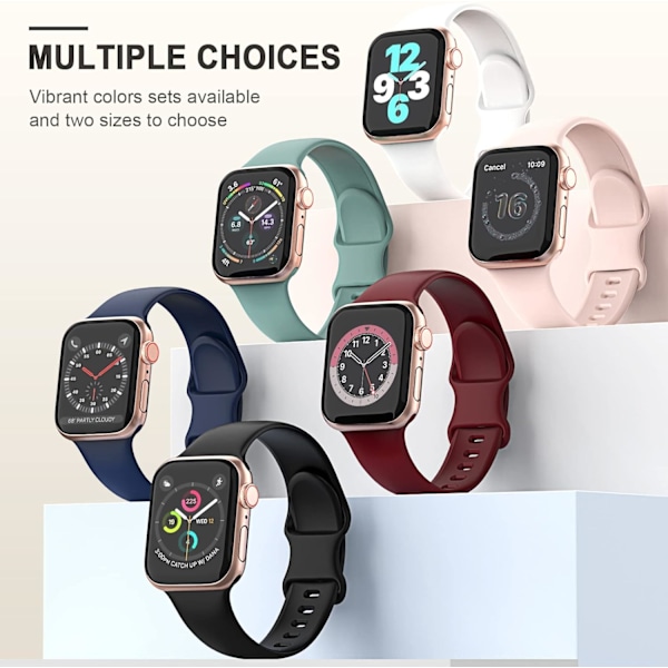 Band kompatibel med Apple Watch Band 40mm 38mm 41mm 42mm 6 st 5 6pcs 5 38mm/40mm/41mm