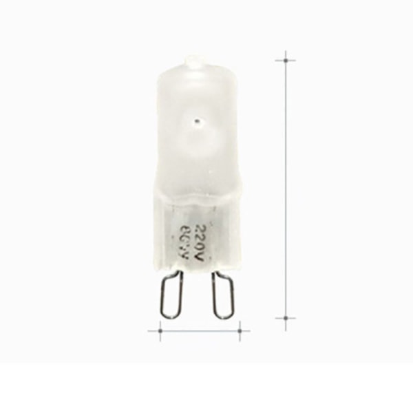 Halogenpæreperler G4 G5.3 Pære G9 220V 40W FROSTET G9 220V 40W Frosted G9 220V 40W Frosted