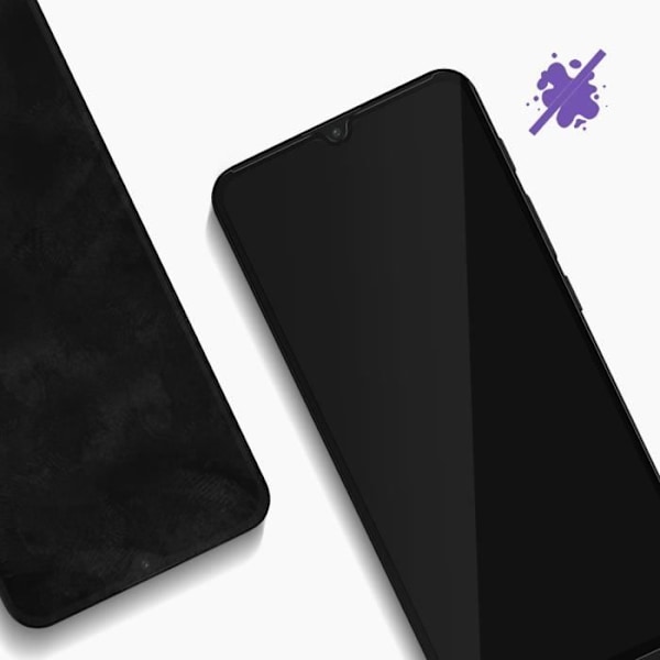 Motorola Moto E20 karkaistu lasi 9H kovuus Anti-Fingerprint Musta Musta