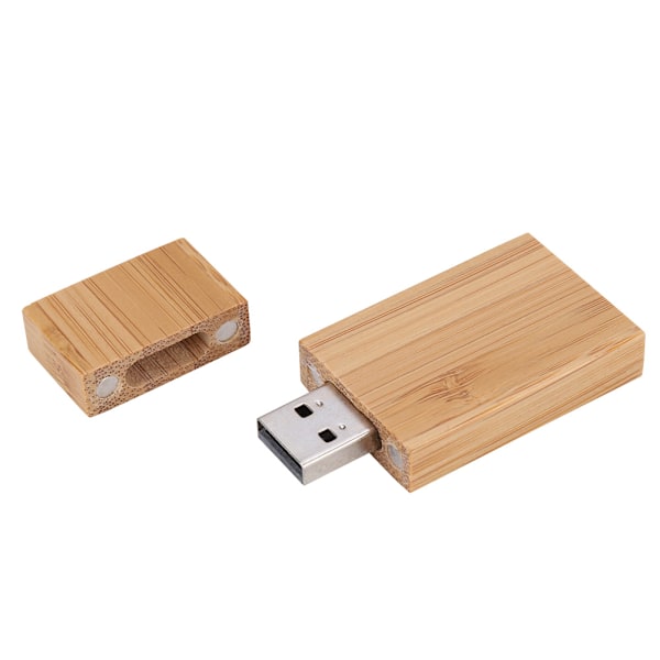 Træforlænget Flash-hukommelseslager USB 2.0 U-disk-hukommelsespind (64G)