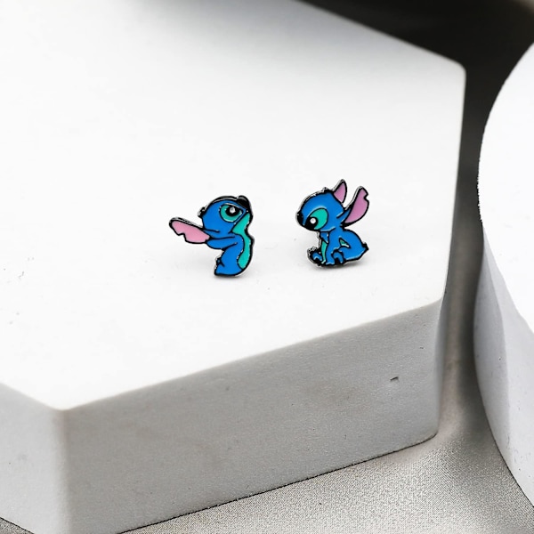 Stitch-korvakorut Anime-piirretty Stitch-korvakorut Ohana tarkoittaa perhettä Stitch Lilo Korut lahjat naiselle tytölle