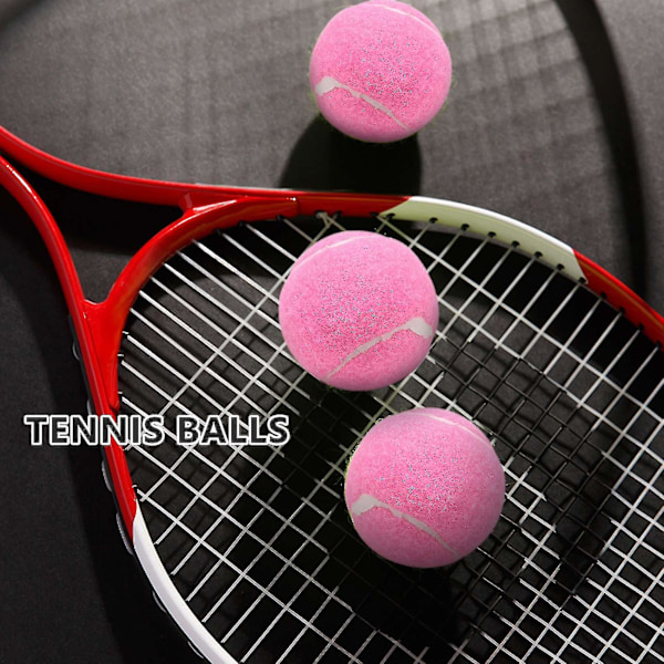6-pack Rosa tennisbollar Slitstarka elastiska bollar 66mm damer nybörjare träning tennisboll Cy