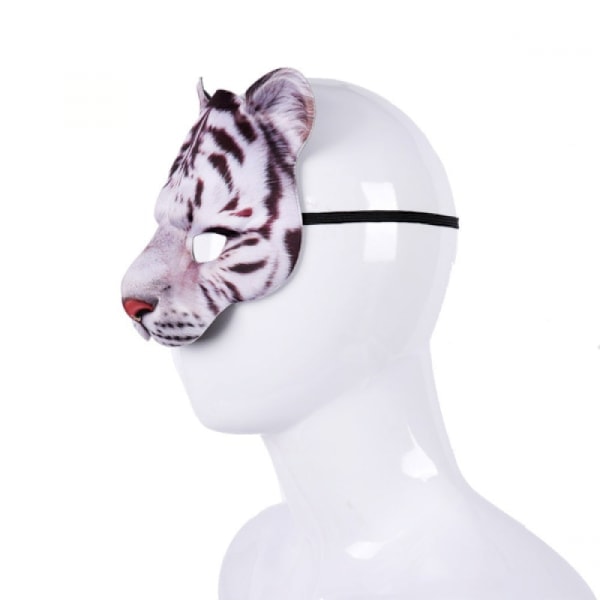 Halloween Maske Sminke Ball Karneval Fest Halv Ansikt Dyr Tiger Maske