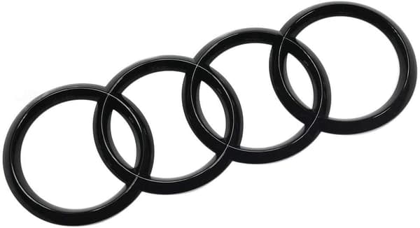 Audi Rings Black Edition -emblem Blackline-logo musta 27,3 cm
