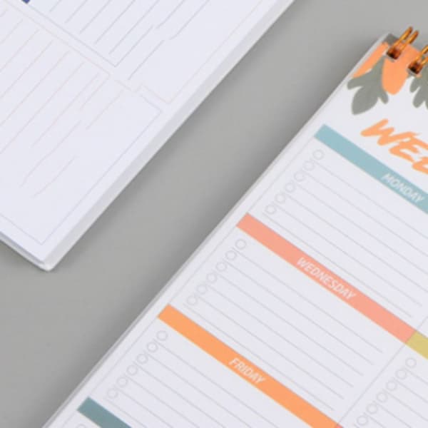 Tehtäväluettelosuunnittelija Weekly Planner Notepad Päiväämätön muistio