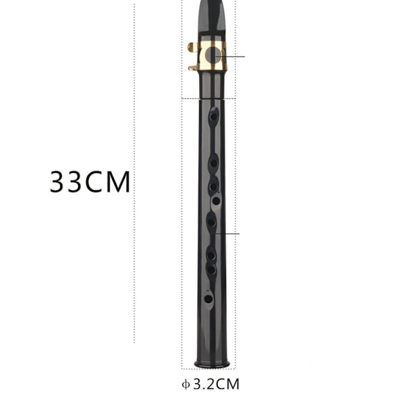 Sort mini bærbar saxofon med bæretaske Perfekt til musikere og B