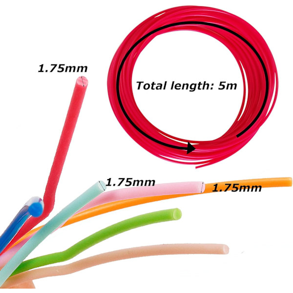 3D-pen filament PLA, 20 farver PLA-filament 1,75 mm 3D-pen filament til de fleste 3D-printpenne og -printere (5 m pr. rulle)