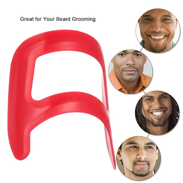 Goatee skäggformare rakningsmall formning och kantverktyg för goatee trimning lineup grooming verktyg Red