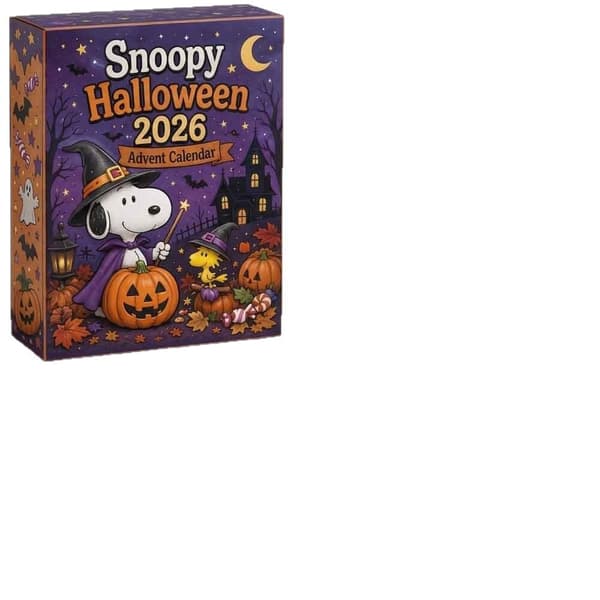Snoopy Halloween Adventskalender 2026, Akryl 24-dagers Nedtelling Blindboks Dekor