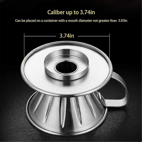 Kaffeholder i rustfritt stål, gjenbrukbar dryppkaffefilter gjenbrukbar dryppkaffefilter