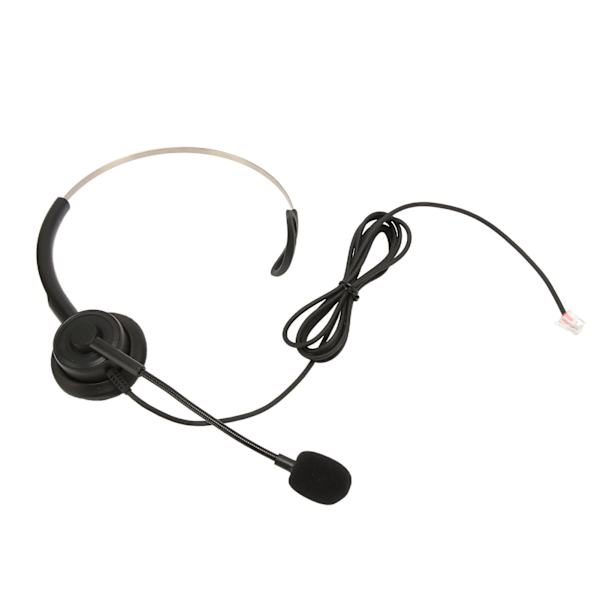 Telefon Headset Single Ear Professionel Støjreduktion Justerbar Kablet Telefon Headset til Call Center Kundeservice