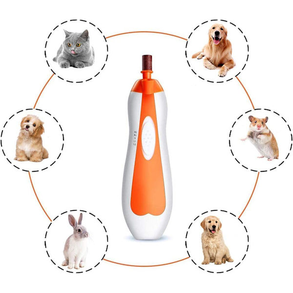 Favson Professional Pet Claw Grinders - 6 hiomapäätä ja LED-koiran kynsileikkurit - Turvalliset kynsileikkurit lemmikeille.