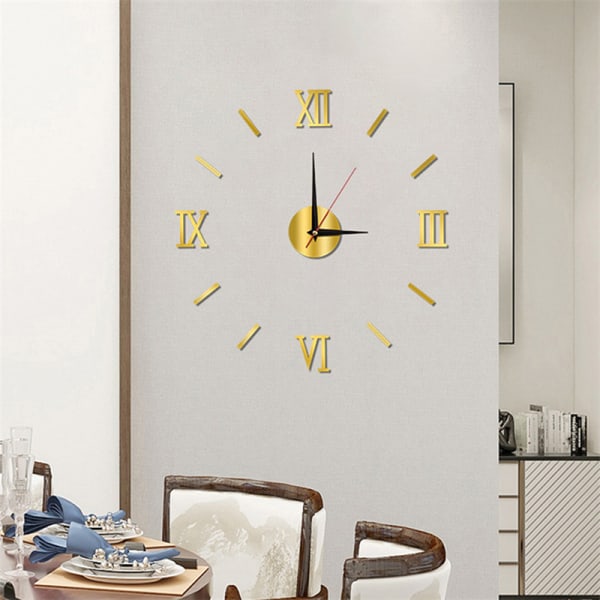 3D Luminous Väggklocka Ramlös Akryl DIY Digital Klocka Vägg Luminous clock
